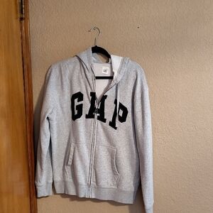 GAP Light Gray Zip-Up Hoodie